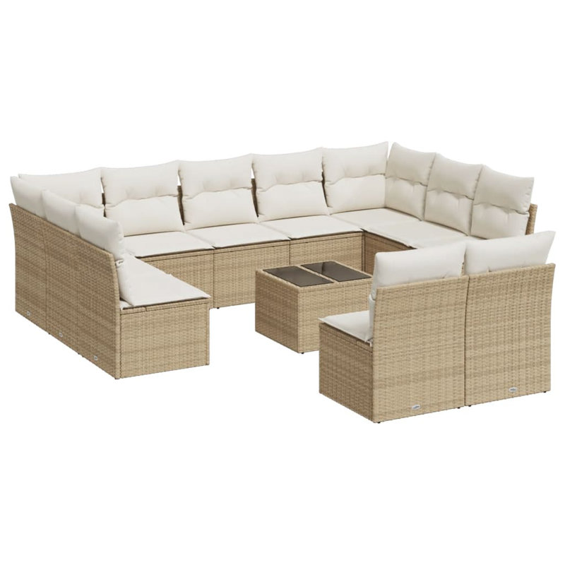 Ensemble de canapé de jardin Vidaxl beige