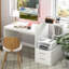 Bureau d'ordinateur avec tablettes et tiroirs