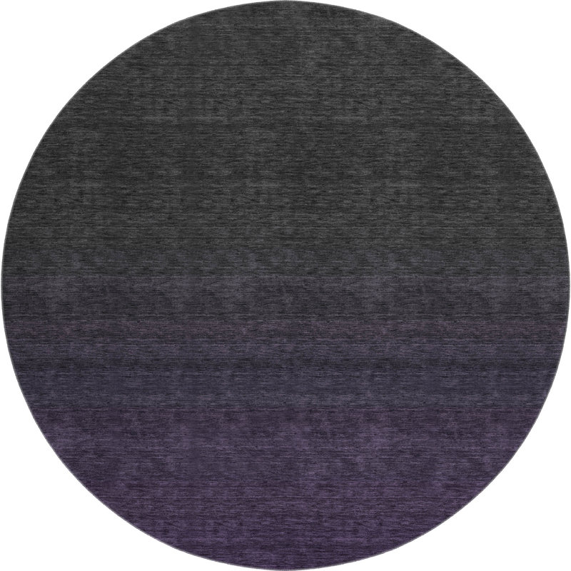 Premium Machine Washable Prisco Eggplant Rug, Round 8'