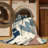 Machine Washable Penola Global Inspired Block Print Rug in Beige -1033141546