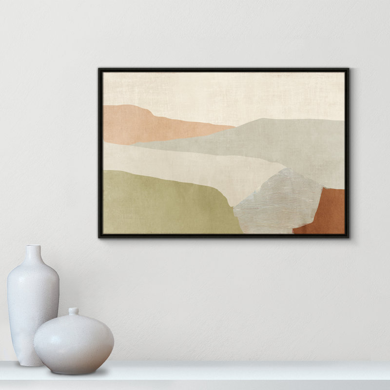 Elspeth Pastel Views - Floater Frame Painting on Canvas, 25.5" H x 37.5" W, Espresso