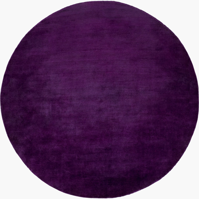 Clio Hand-Woven Cream Wool Rug, Round 8'