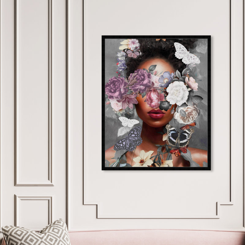 «Butterfly Explosion» - Cadre photo, impression sur papier, Noir, H 22 po x l 18 po