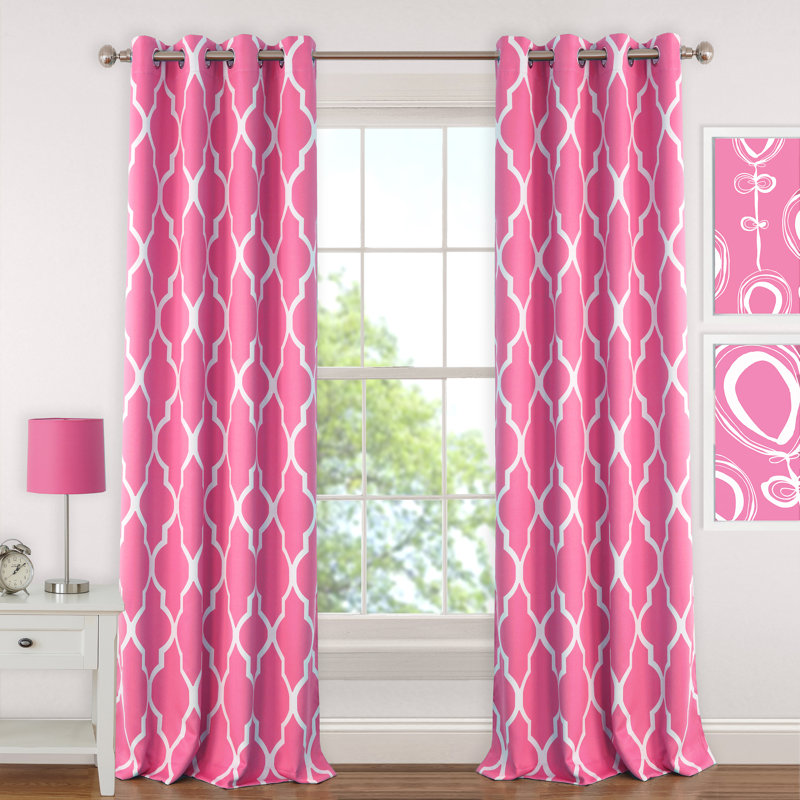Mather Blackout Curtain Single Panel, Purple, 52" W x 95" L