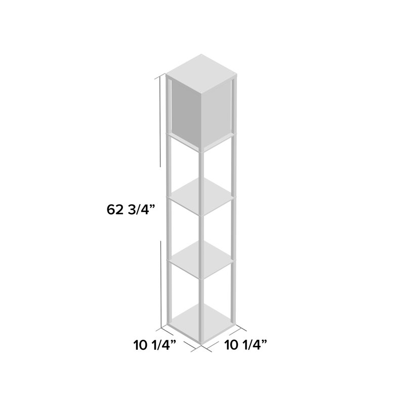 Edmundson 62.75" Column Floor Lamp, Black
