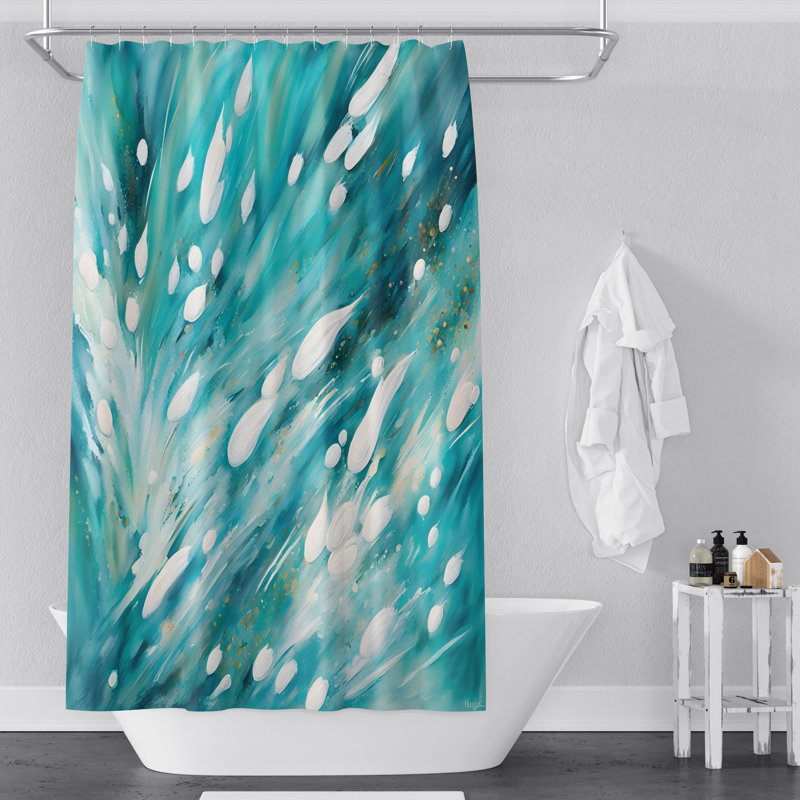 Shower Curtain and Bath Mat SH01177, 83"H x 70"W