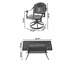 Ensemble de salle à manger 5 pièces en aluminium coulé résistant aux intempéries, comprenant 4 chaises pivotantes et une table rectangulaire avec cadre noir (même SKU: W1710S00452)
