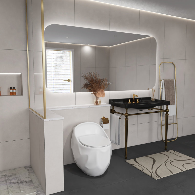 Toilette simple en forme d'œuf blanc brillant de 1,28 po - conception unique avec commodité dans la salle de bain, siège à dégagement rapide, fonction, parfait pour la propreté, eau, hauteur standard pratique et esthétique