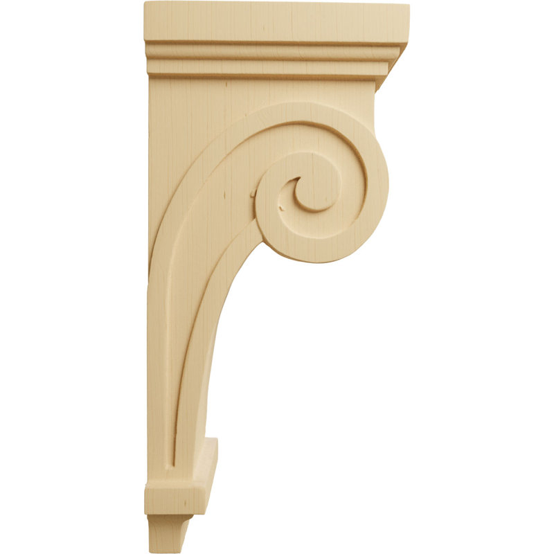 Corbeau à volutes, Aulne, H 12 po x l 4,50 po x P 5,63 po