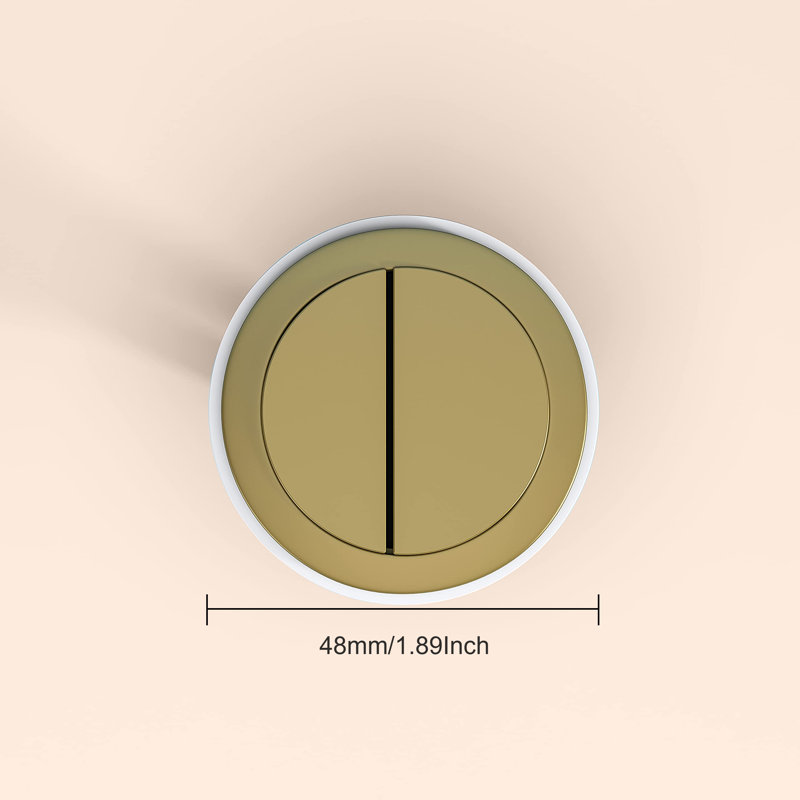 Poignée à double bouton doré