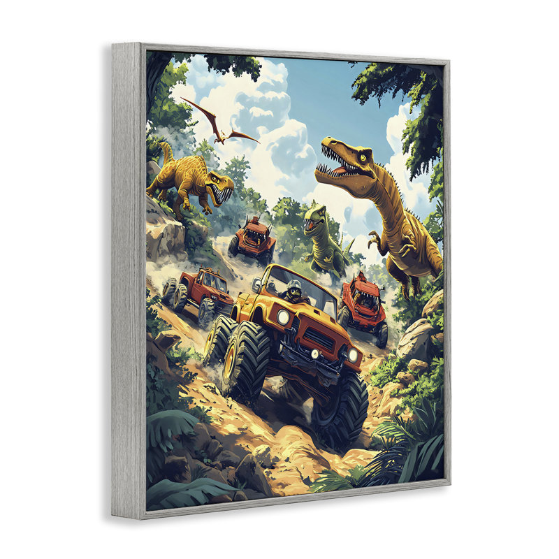 «Dinosaur & Monster Truck Adventure», estampe numérique, design by Creative Studio, H 30 po x l 24 po