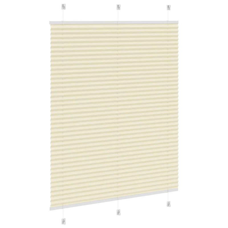 Room Darkening Pleated Shade, Cream, 110cmW x 150cmL