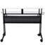 Bureau de musique blanc et noir avec plateau pour-132677749