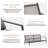 4 Pieces Patio Furniture Sets Outdoor Conversation Set All Weather Rope Wicker Sofas Patio Aluminum Couch,Grey