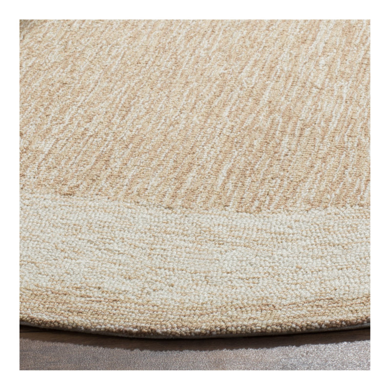 Tapis naturel crocheté à la main Taran, Rond 6 pi