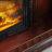 Nut-Brown Solid Wood Freestanding Fireplace