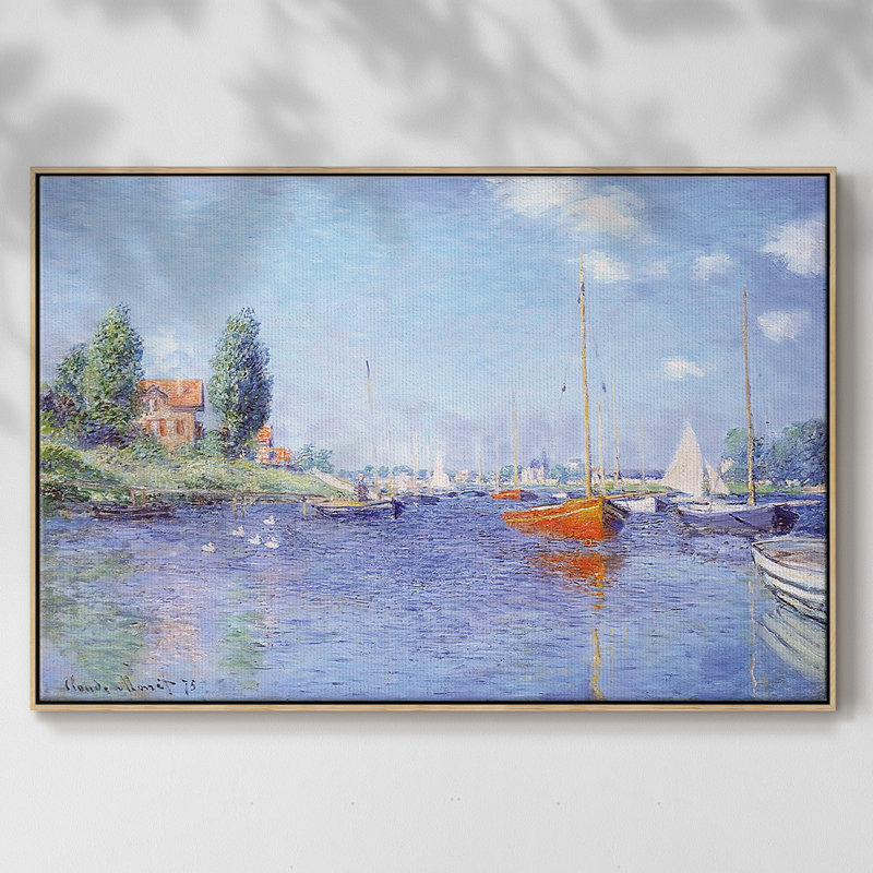 " Argenteuil. Yachts, 1875 03 ", Natural, 27" H x 41" W x 2" D