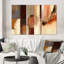 Chocolat brun élémentaire II - ensemble d'art mural moderne, impression sur toile 3 pièces Abstarct-414449020