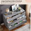 Zebra 6-Drawer Cabinet – Honeycomb Design, Gold Handle, Matt Grey