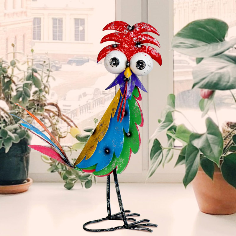 Figurine de coq d'extérieur d'extérieur en forme de coq