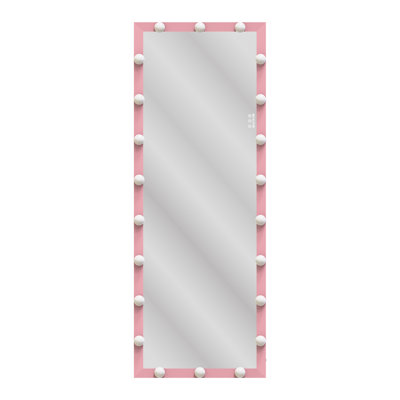 Full Length Mirror with Lights Full Body Vanity Mirror with 3 Color Modes Lighted Standing Floor Mirror for Dressing Room Bedroom Wall Mounted Touch Control