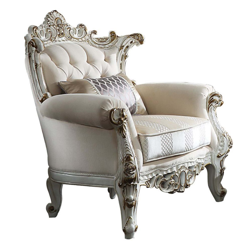 Vestavia Upholstered Wingback Chair, Cream