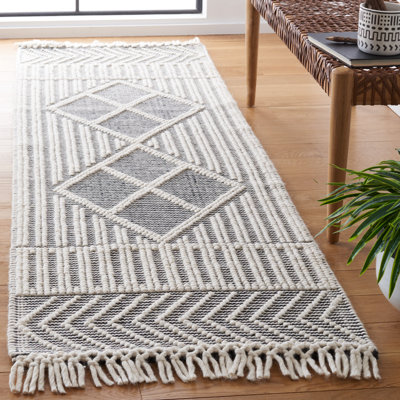 Tapis style sud-ouest en laine et coton tissé à plat Altis