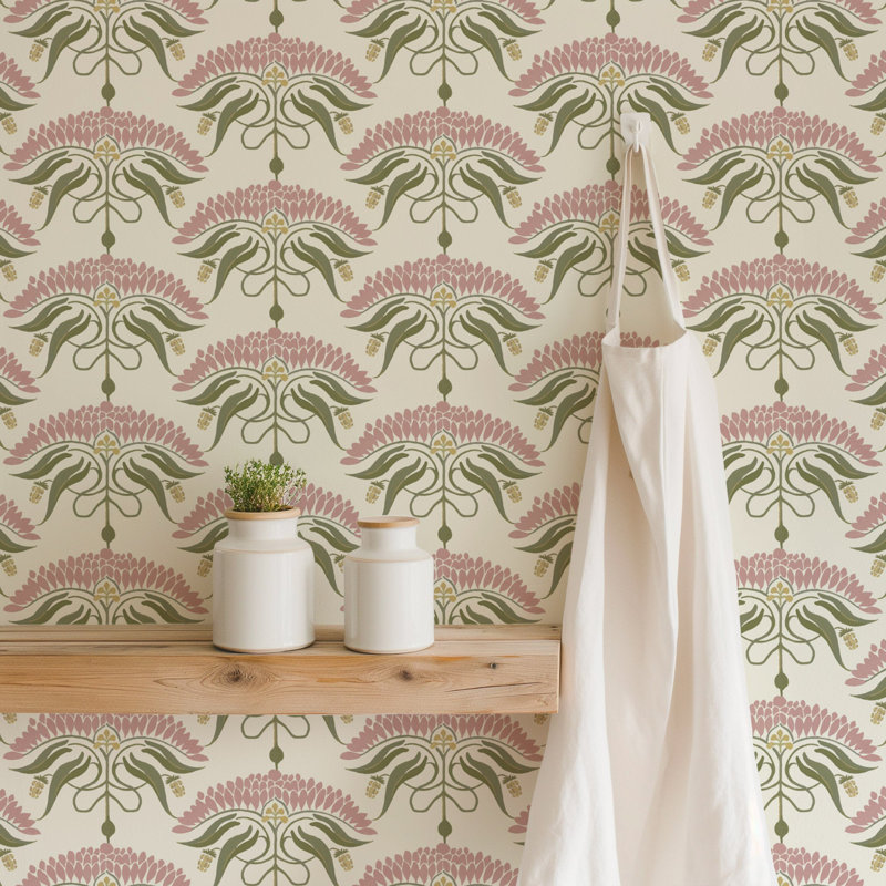 Fleur de Réve - Floral Wallpaper, Linen, Self-adhesive