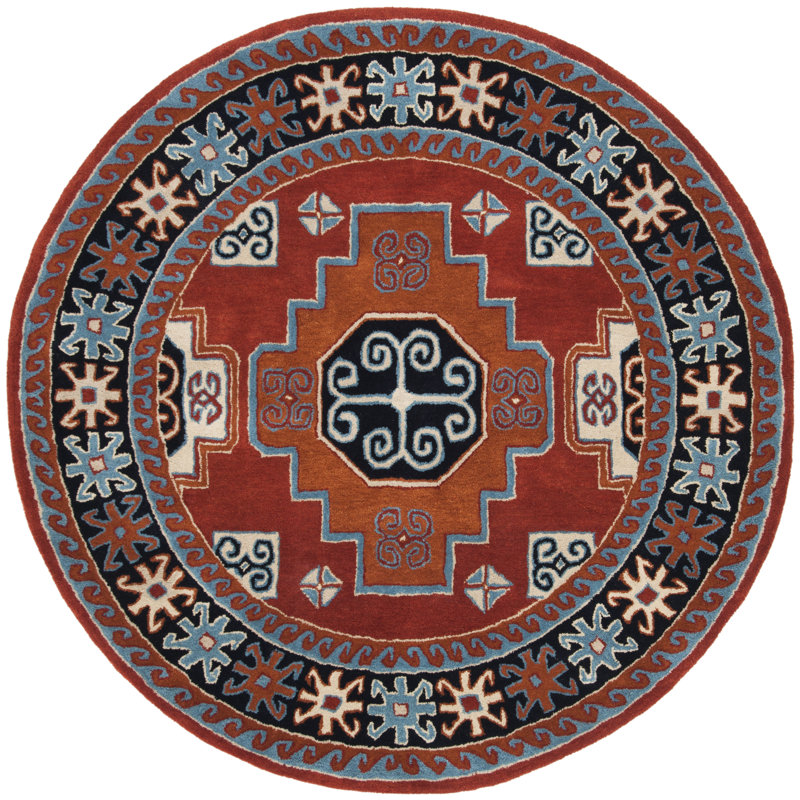 Wahcheechee Hand Tufted Wool Southwestern Rug, Round 6'