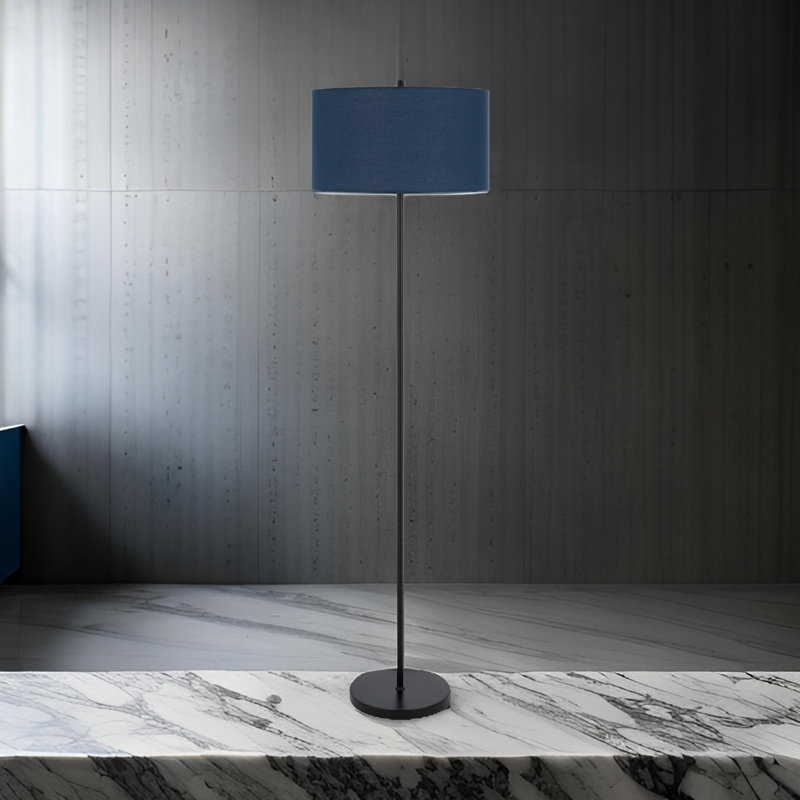 Lampe sur pied 58,75 po Quamar, Bleu marine