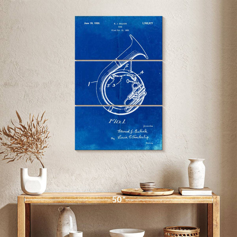 Affiche «Faped Blueprint Sousaphone Laelle», H 57 po x l 36 po