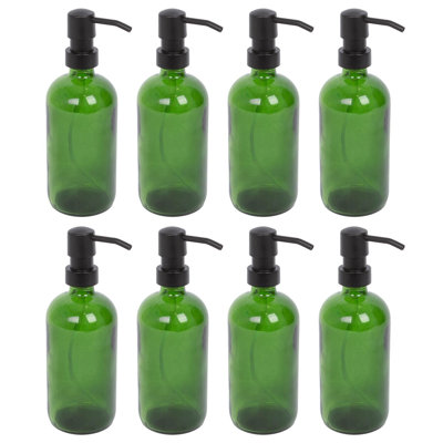 8x Glass Soap Dispensers - 500ml
