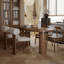 Bureaux en bois massif noyer en demi-cercle-108057901