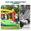Château gonflable extra large de 4,67 m x 3,66 m pour enfants avec glissade large, panier de basketball, jeu de lancer de cibles et souffleur de 750 W, capacité de 272 kg