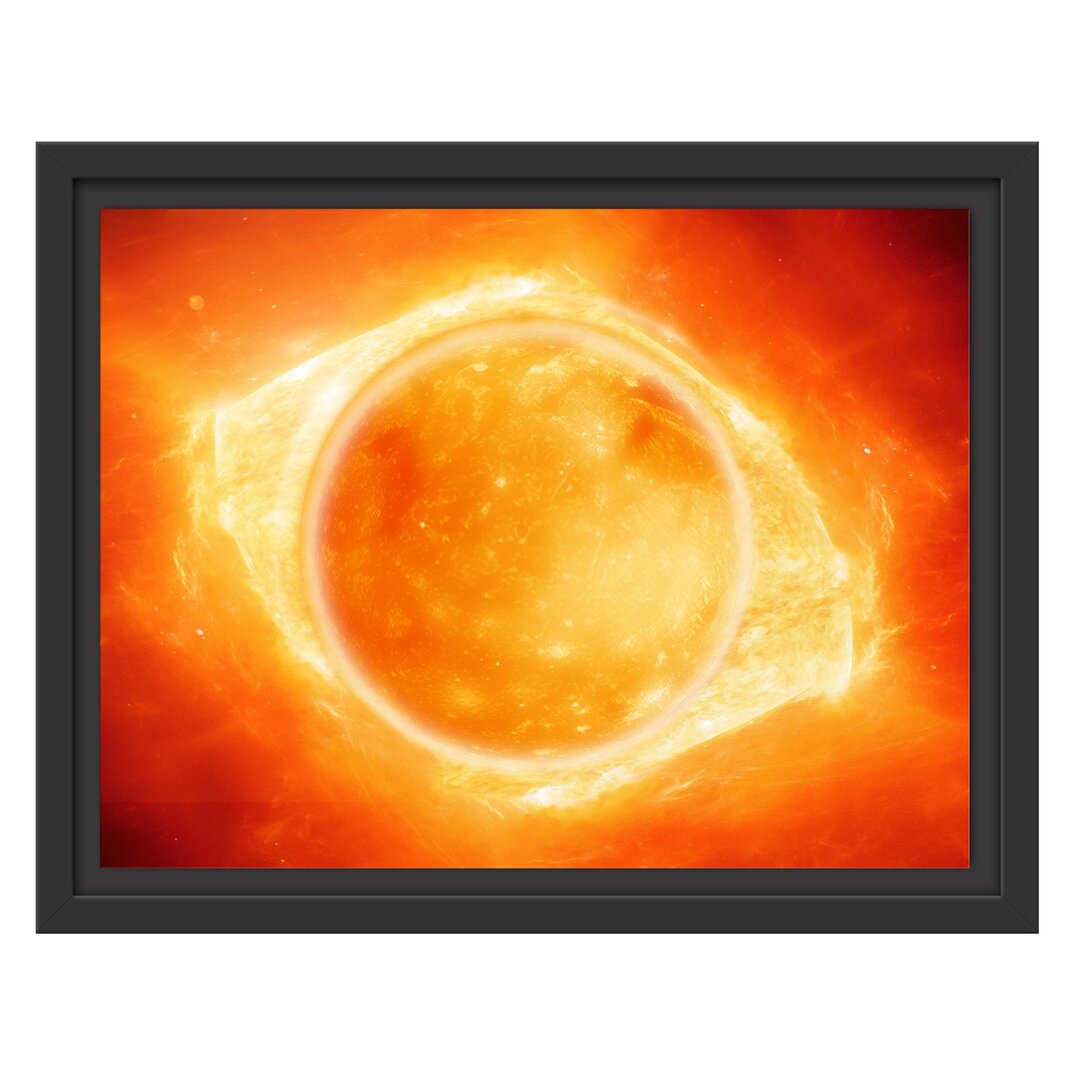 Gerahmtes Wandbild Sonne Feuerball