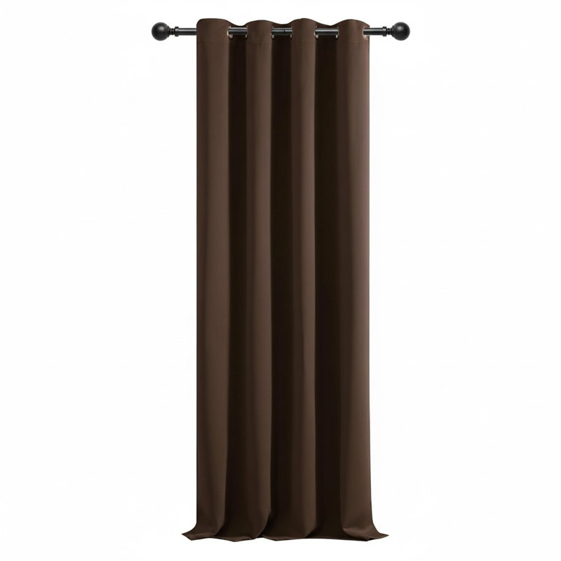 Blackout Single Curtain Panel, Brown