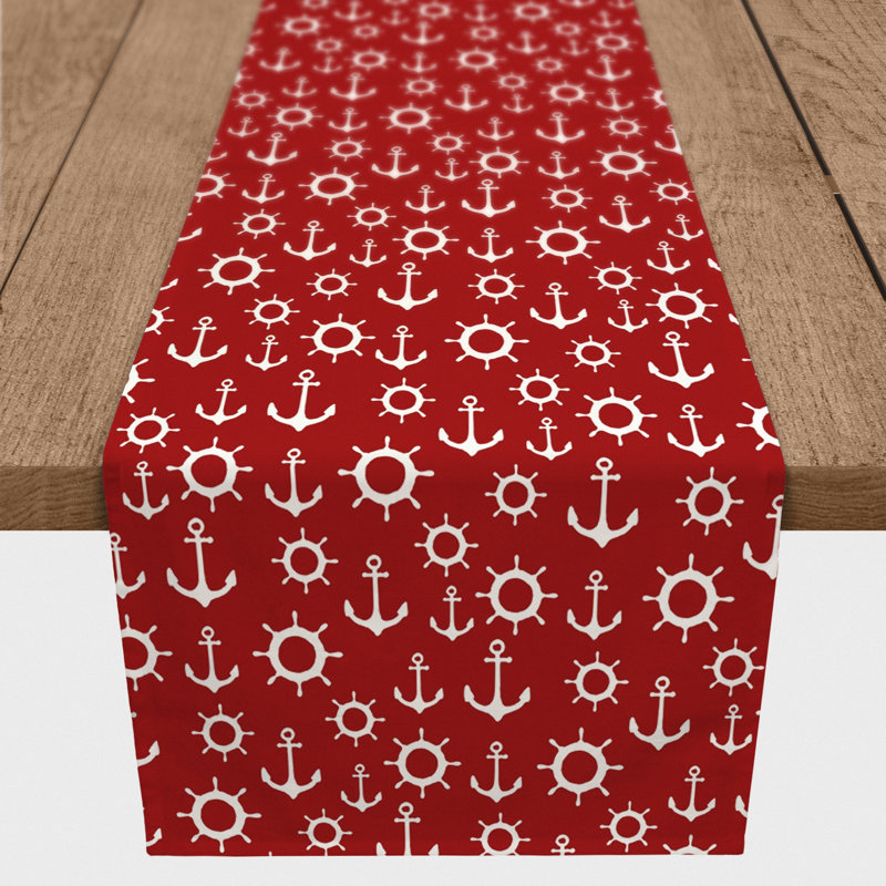 Chemin de table Athos, 90 po x 16 po, Rouge