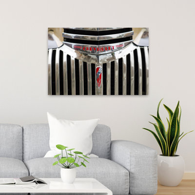 Close-up of the logo of Chevrolet's car Culver City Los Angeles County California USA 1 Piece Wrapped Canvas Wall Art