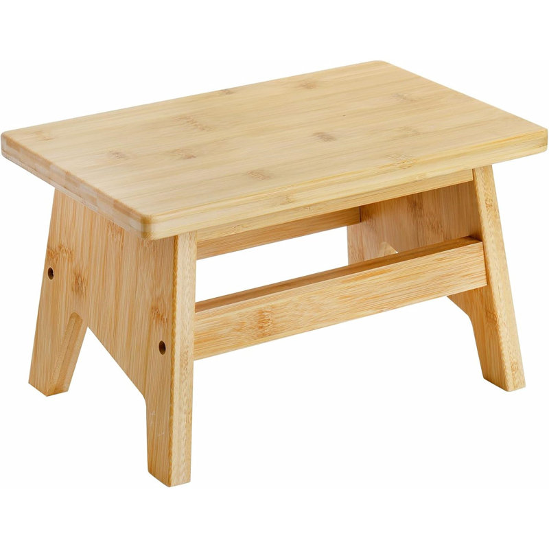 Tabouret de marche en bambou antidérapant Tabouret de formation pour la propreté portatif robuste pouvant supporter jusqu'à 300 lb