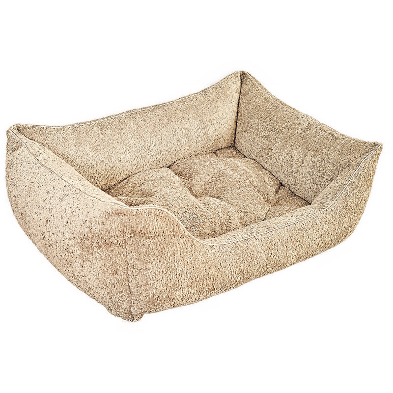 Orthopedic Polyester Pet Bed, Extra large (100cm W x 80cm D x 35cm H), Taupe
