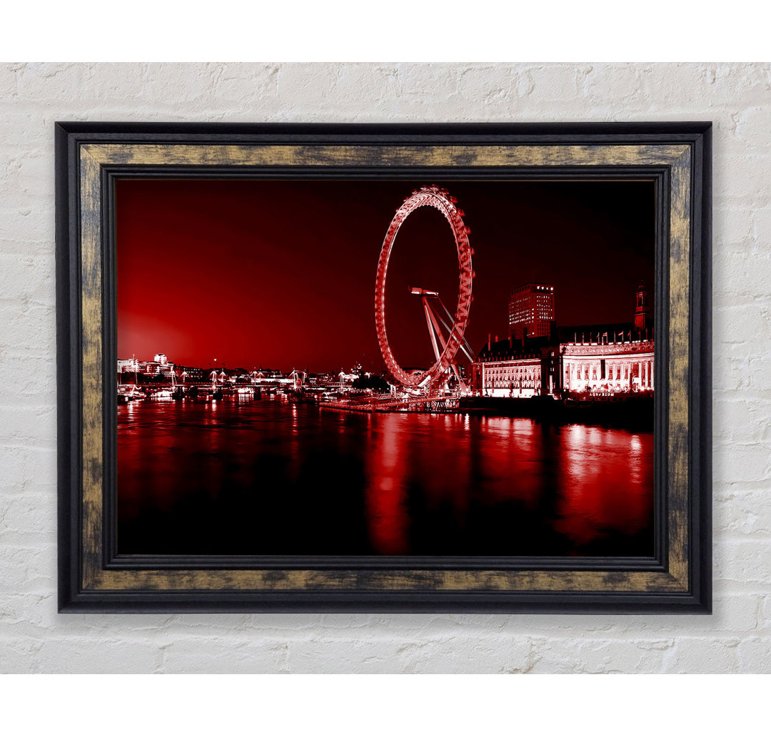 London Eye Red - Einzelner Bilderrahmen Kunstdrucke