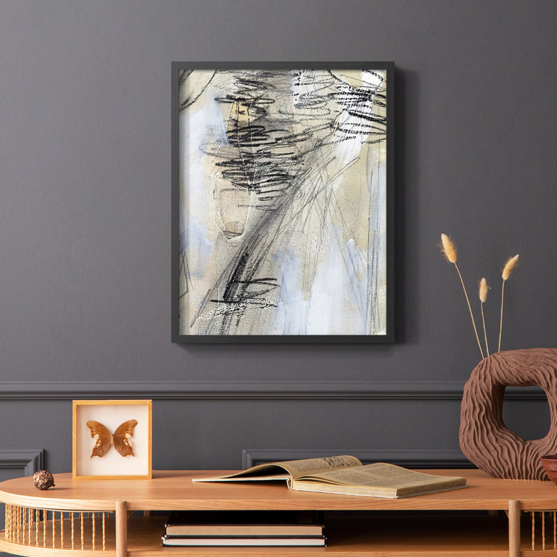 Masked Notes V Framed Print - Solid Wood, 20" H x 16" W, Black