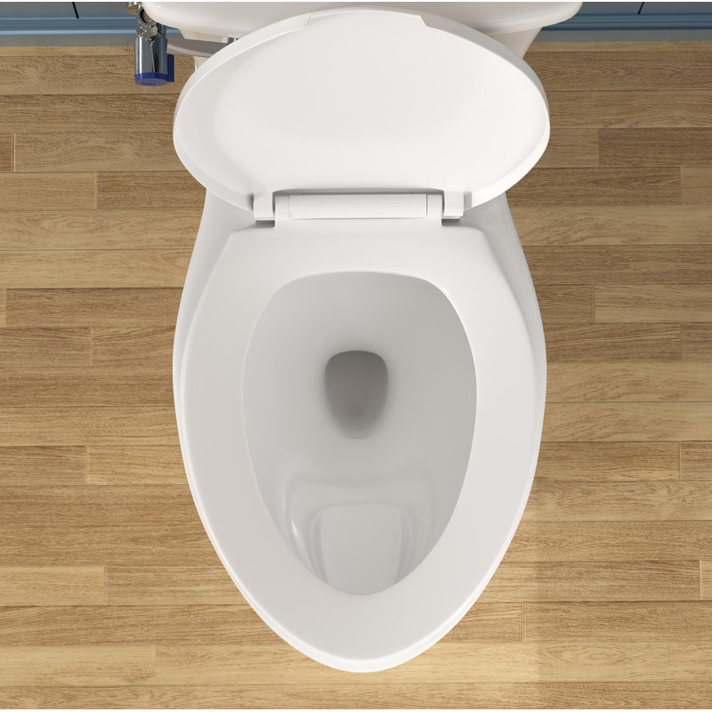 21＂Extra Tall Toilet With Soft-Close Seat, Two-Piece Toilet For Bathroom, White