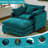 Chaise Lounge Chair Indoor with Ottoman, Oversized Chenille Lounge Sofa Chair, Comfy Reading Chair with Double-sided Armrest and Lumbar Support for Bedroom, Living Room, Office-760165450