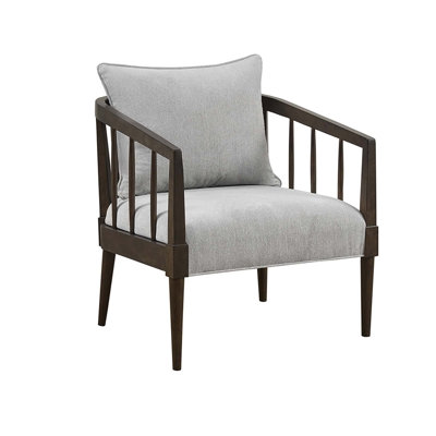 Charming Spindle Armchair with Detachable Pillow for Relaxation