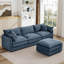Modular Sectional Sofa With Movable Ottoman, DIY Configurable L-Shaped Couch For Living Room, Cloud-Like Comfort And Chenille Upholstery.-1669987374
