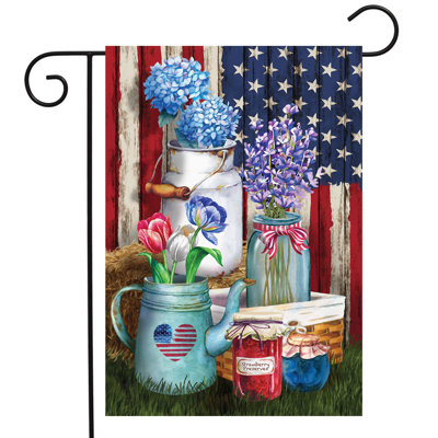 Drapeau de jardin américain pique-nique rustique