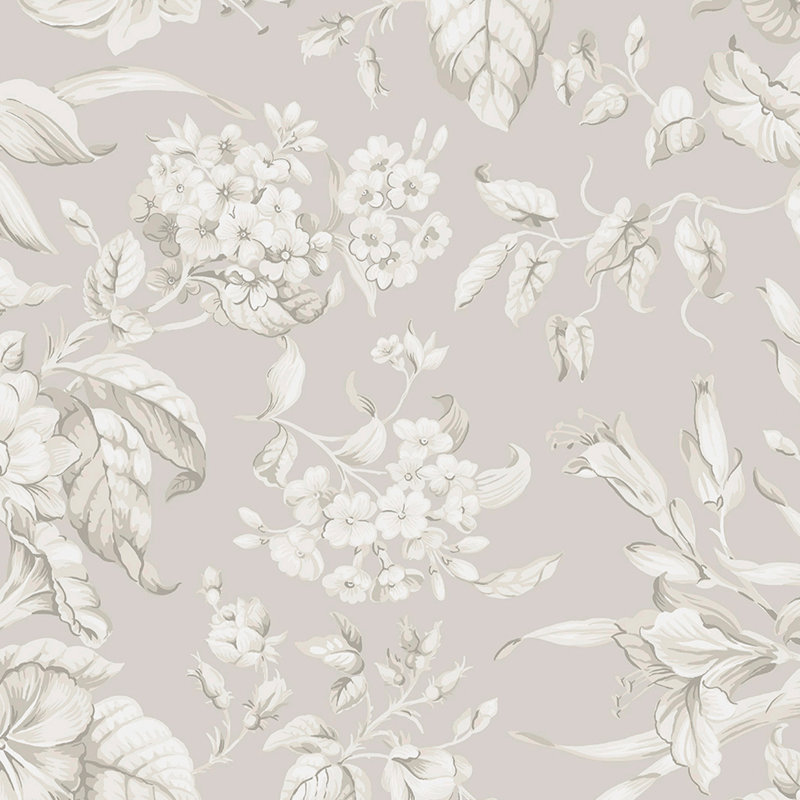 Laura Ashley Heledd Blooms Dove Grey Wallpaper