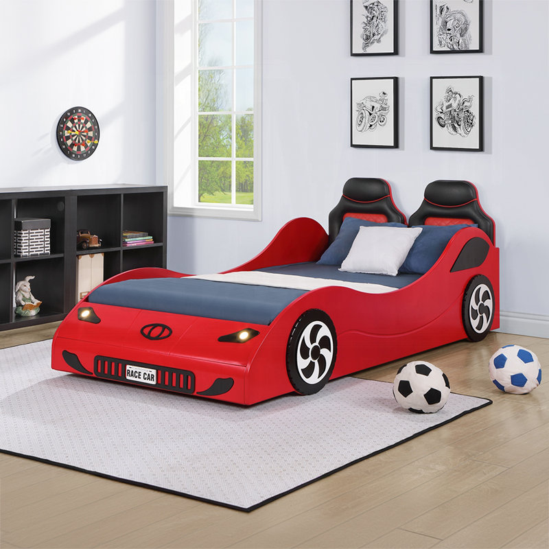 Lit voiture Colen (simple), Rouge