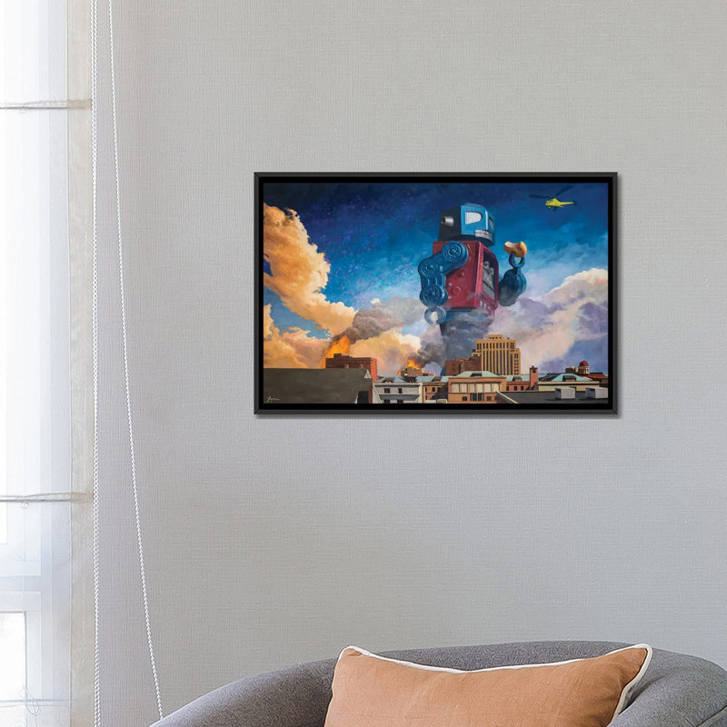 « pause » par impression sur toile Eric Joyner, Toile avec cadre noir, Pas de tapis, H 18 po x l 26 po x P 1,5 po